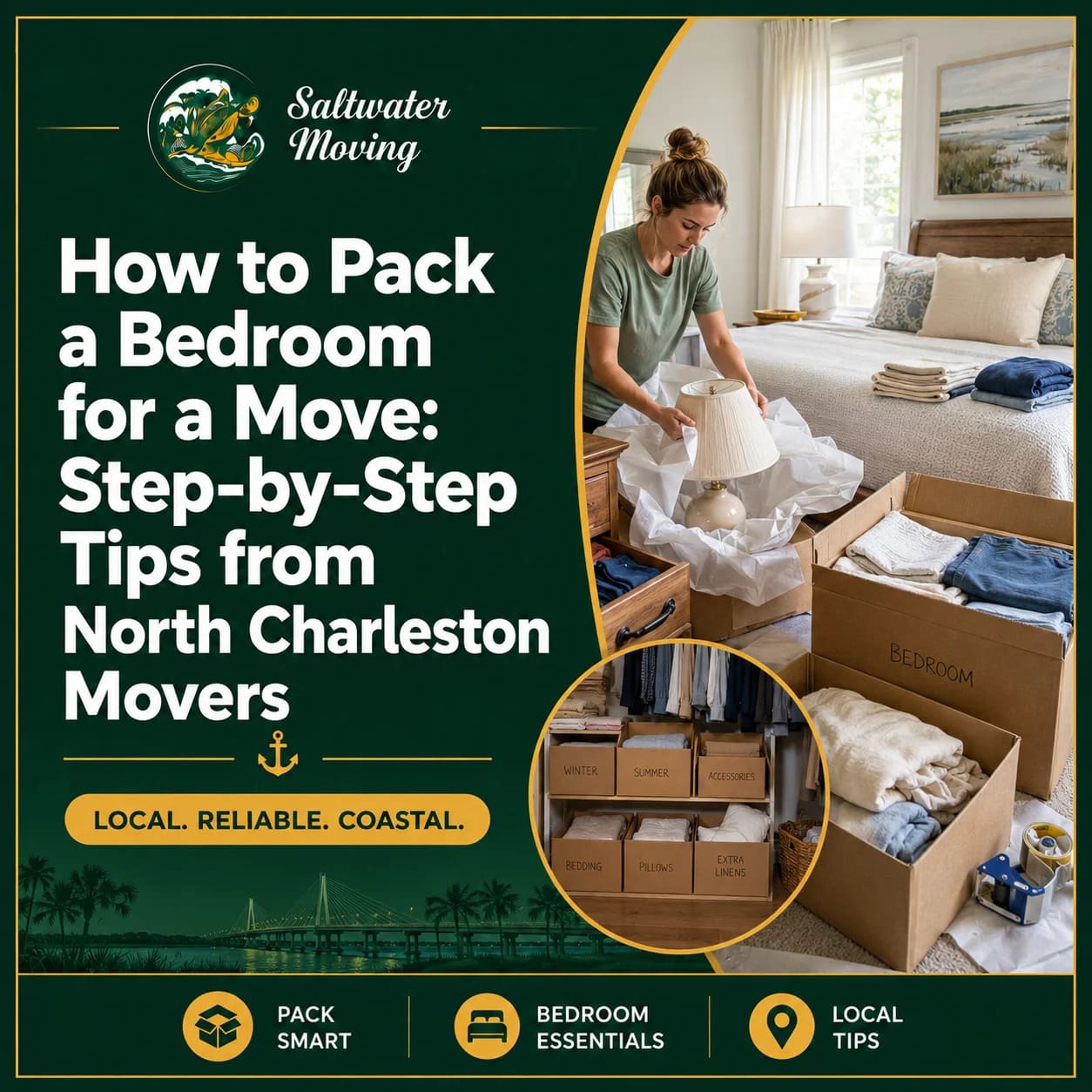 How to Pack a Bedroom for a Move: Step-by-Step Tips from North Charleston Movers