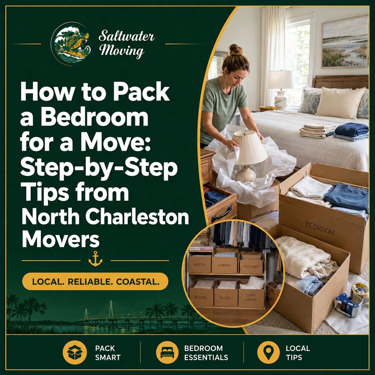 How to Pack a Bedroom for a Move: Step-by-Step Tips from North Charleston Movers