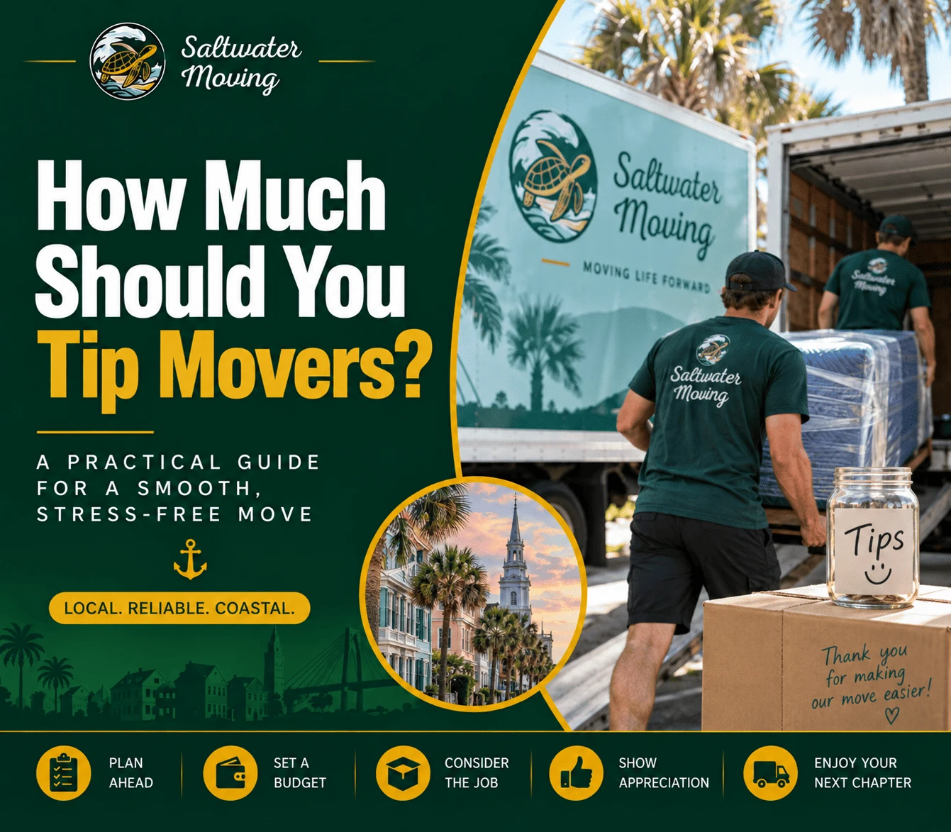 How Much Should You Tip Movers in Charleston, SC?